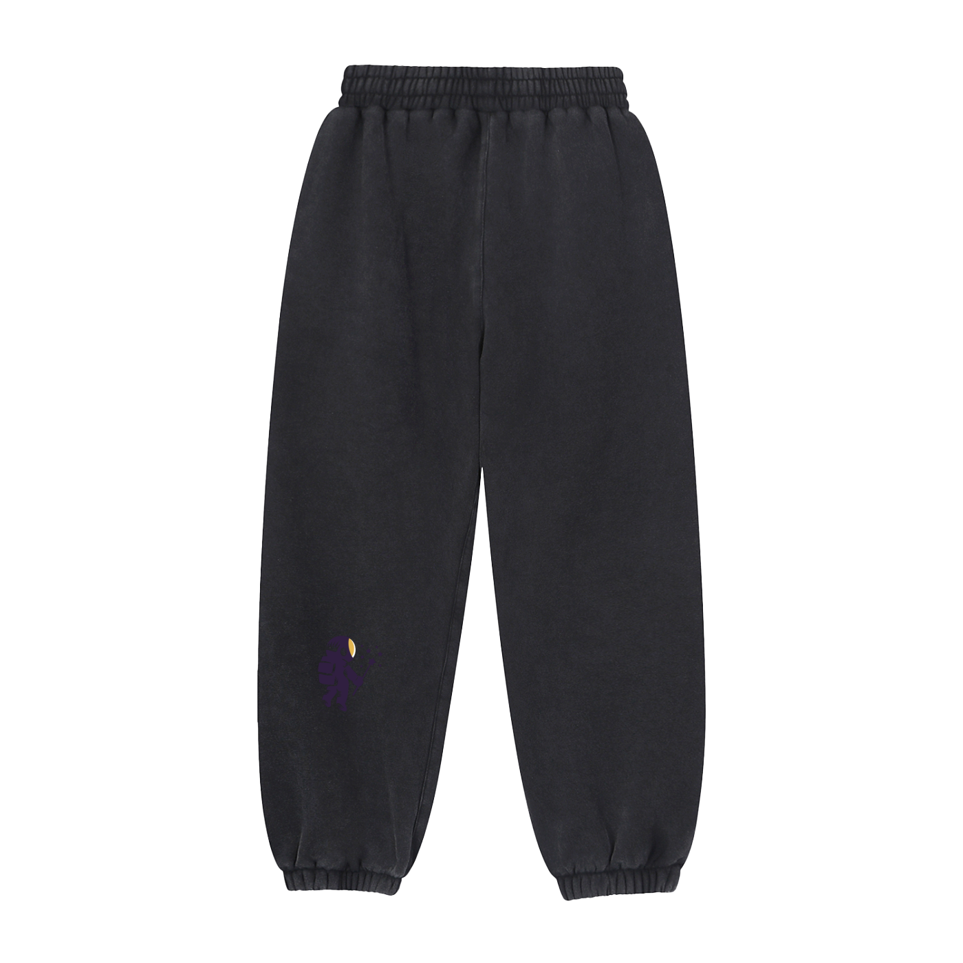 1PRSNT BLACK JOGGERS WITH FACE DESIGN