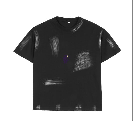 1PRSNT BLACK BRUSHED T-SHIRT